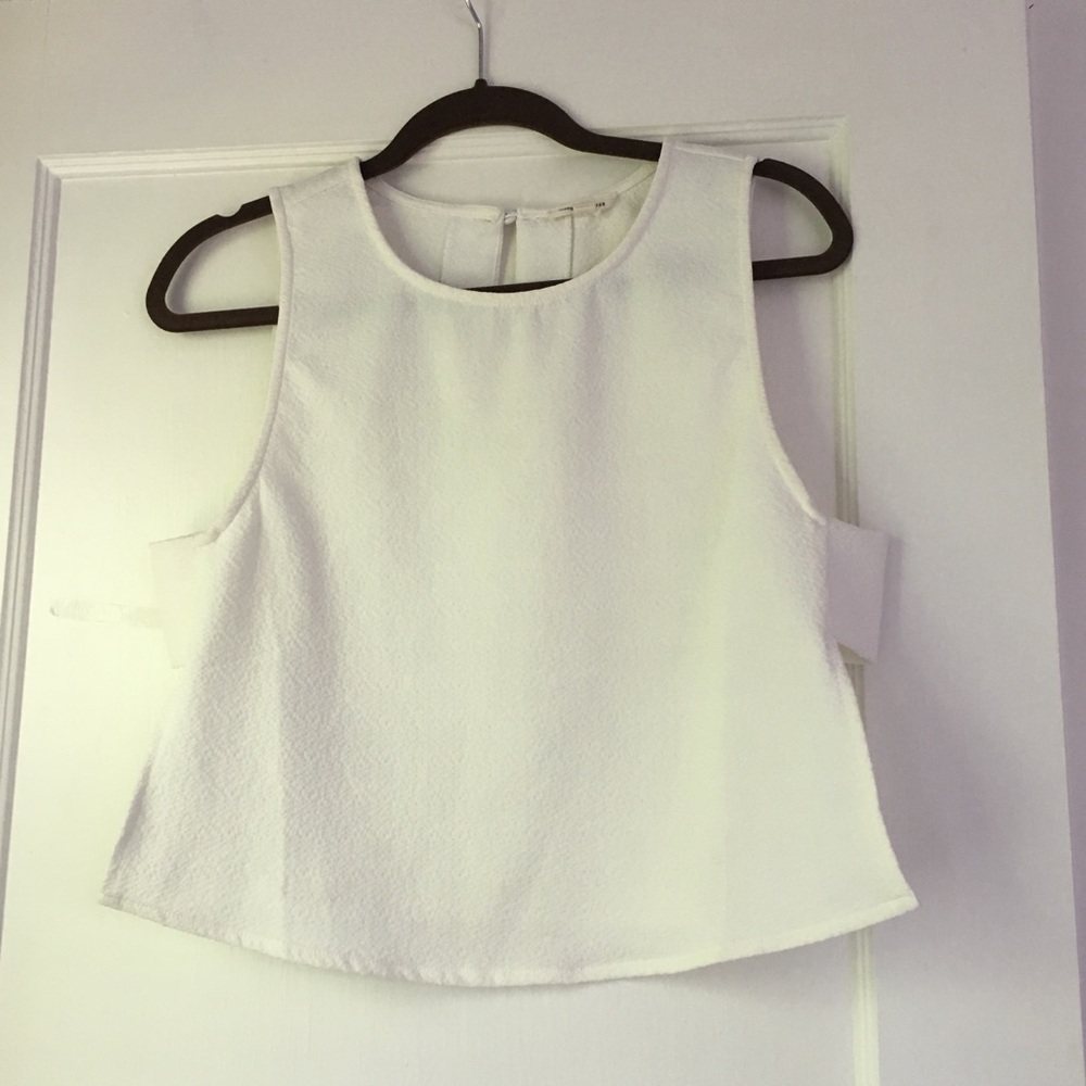 White Flowy Tank Top